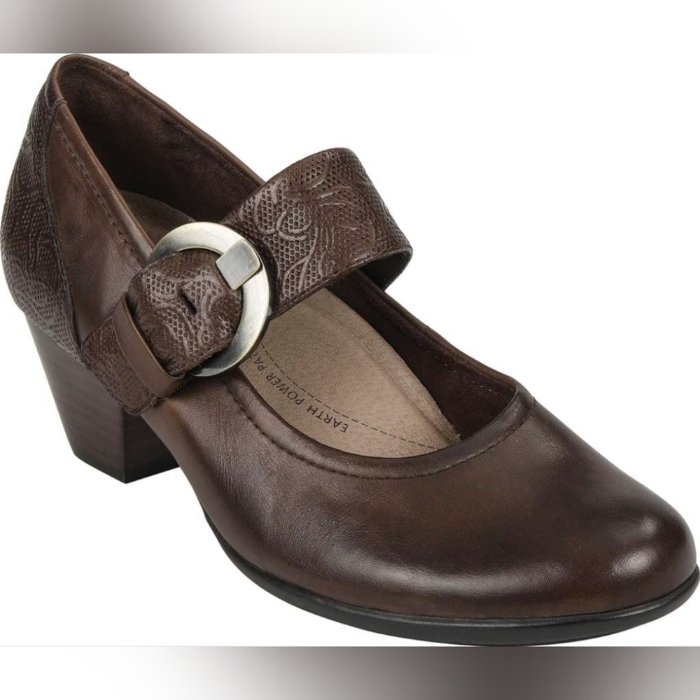 earth noble mary jane bark‎ soft claf 6.5b witchy bussines casual 34